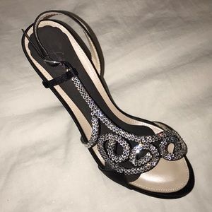 Black Satin High Heels!